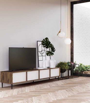 Mesa de Tv moderna baja Haluna de Ámbar Muebles