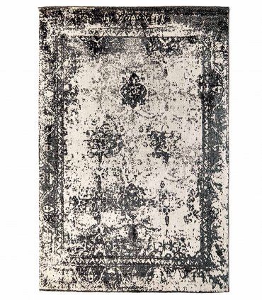 Alfombra clásica Vintage gris negro