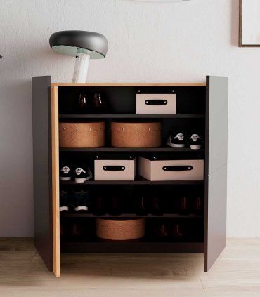 Mueble taquillón moderno Matian, abierto