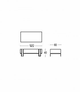 Mesa moderna de salón elevable Paqui, medidas