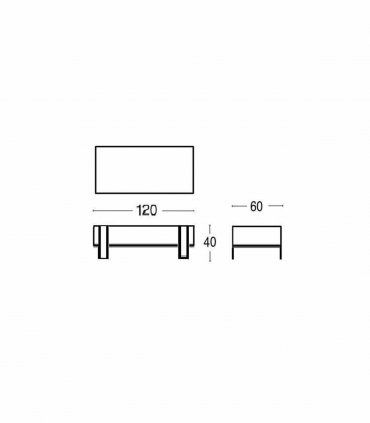 Mesa moderna de salón elevable Paqui, medidas