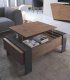 Mesa moderna de salón elevable Paqui, abierta