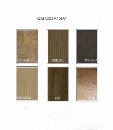 Mueble tv moderno Pampi, acabados