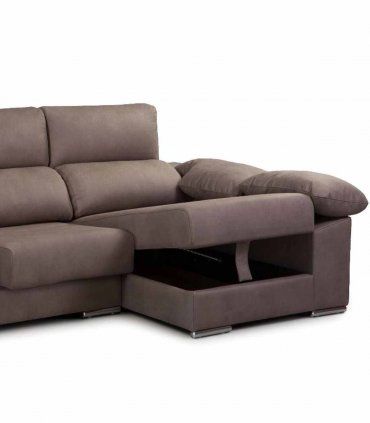 Chaiselongue moderna extraíble Loli, arcón
