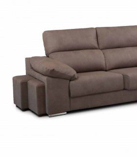 Chaiselongue moderna extrahible Loli, puf