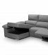 Caiselongue moderna eléctrica Lucia, arcón