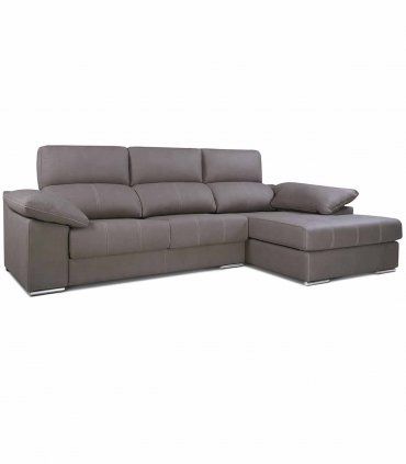Chaiselongue moderna reclinable y extraíble Triunfo, lado