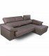 Chaiselongue moderna reclinable y extraíble Triunfo, abierta