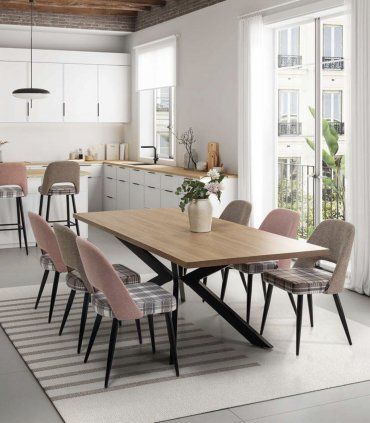 Mesa tablero moderna extensible Sasa, perfil