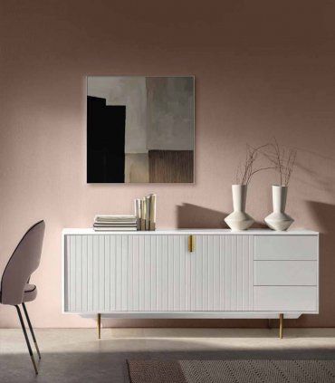 Aparador moderno Arrow, blanco