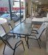 Conjunto de mesa y 6 sillas de terraza Gasco, lado