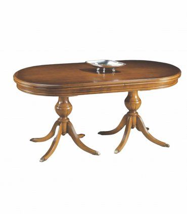 Mesa clásica ovalada extensible Lauren de Ámbar Muebles