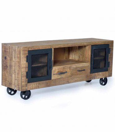 Mesa de televisión industrial con ruedas Copi,lado