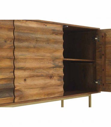 Aparador colonial de madera de mango Charmi, detalle