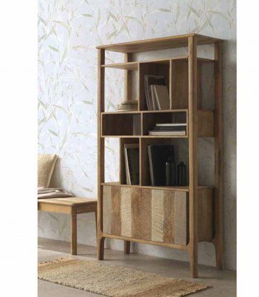 Estantería librería de mango natural Manabí, detalle
