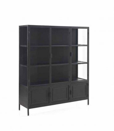 Vitrina metálica de 3 puertas Altiro, lado