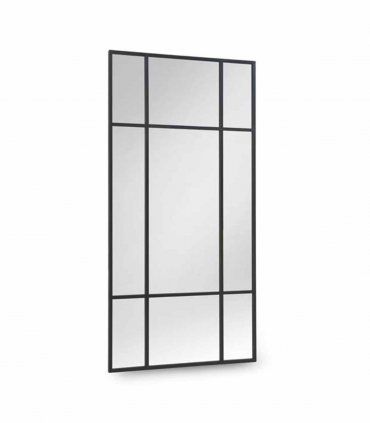 Aparador metálico de 4 puertas Altiro, espejo