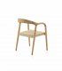 Sillón de madera con asiento trenzado Cuatico