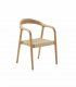 Sillón de madera con asiento trenzado Cuatico