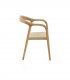 Sillón de madera con asiento trenzado Cuatico