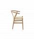 Silla con asiento trenzado con cuerda natural Freda, lateral