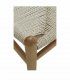 Silla con asiento trenzado con cuerda natural Freda, detalle