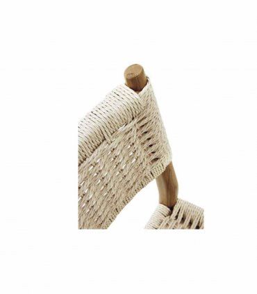 Silla con asiento y respaldo trenzado con cuerda natural Copeta, detalle