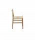 Silla con asiento y respaldo trenzado con cuerda natural Copeta, lado