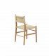Silla con asiento y respaldo trenzado con cuerda natural Copeta, detras