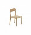 Silla con asiento trenzado de cuerda natural Colette