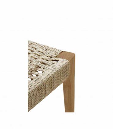 Silla con asiento trenzado de cuerda natural Colette de Ámbar Muebles