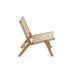 Sillón de madera con trenzado de cuerda natural Kloe, lateral