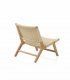 Sillón de madera con trenzado de cuerda natural Kloe, detras