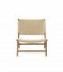 Sillón de madera con trenzado de cuerda natural Kloe