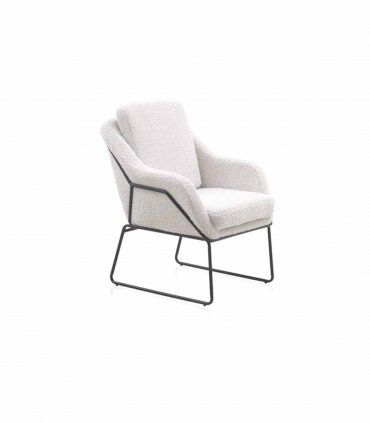 Butaca de tela borreguito Yala de Ámbar Muebles