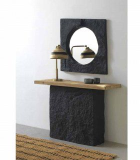 Mueble entrada chapado en abeto natural Mofongo, ambiente