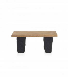 Mesa de centro de chapa de abeto natural Mofongo de Ámbar Muebles