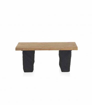 Mesa de centro de chapa de abeto natural Mofongo de Ámbar Muebles
