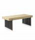Mesa comedor chapada en abeto Chillwood, lateral