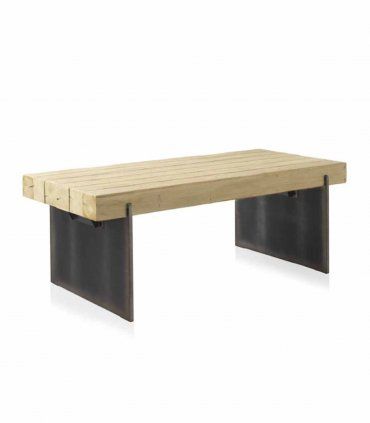 Mesa comedor chapada en abeto Chillwood, lateral
