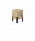 Mesa comedor chapada en abeto Chillwood, puff