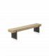 Mesa comedor chapada en abeto Chillwood, banco