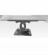 Mesa de comedor de cristal blanco y pata chanel Brishen