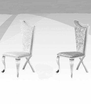 Silla terciopelo estructura de acero Jayah I