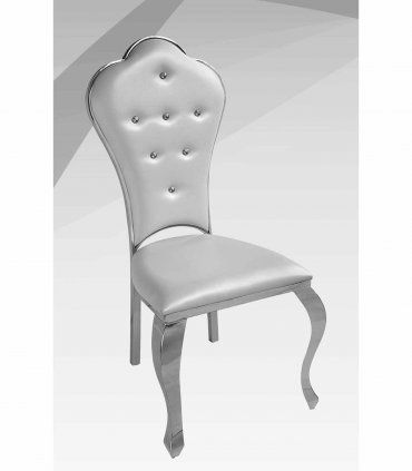 Silla polipiel con estructura de acero Valentina