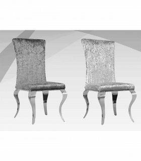 Silla terciopelo con estructura de metal Lorena