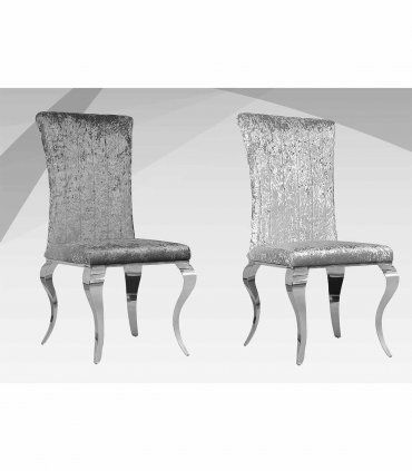 Silla terciopelo con estructura de metal Lorena