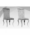 Silla terciopelo con estructura de metal Lorena