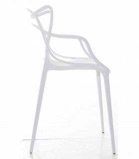 Silla apilable de resina Star, lado