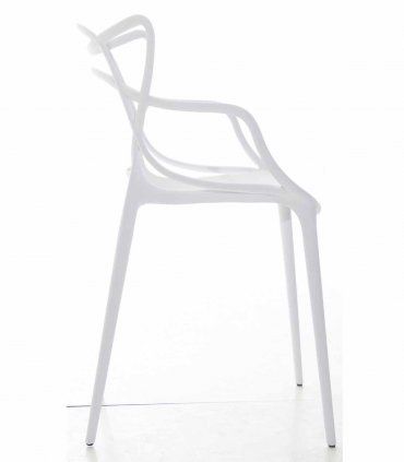 Silla apilable de resina Star, lado